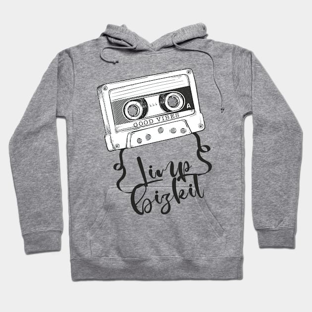 Good Vibes Limp bizKit // Retro Ribbon Cassette Hoodie by Stroke Line